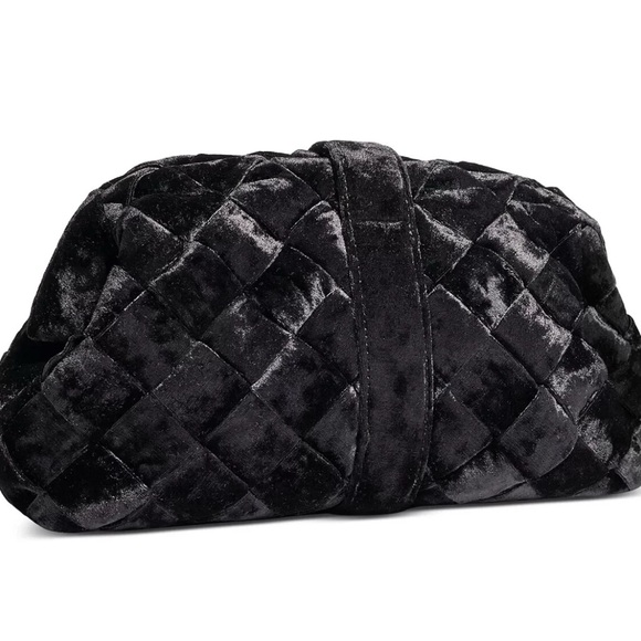 Sam Edelman Brit Frame Cross Body Clutch Black Gunmetal - Picture 2 of 10